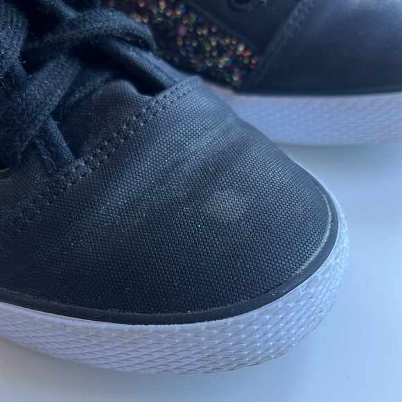 EUC Cat and Jack glitter high tops sz 5 black laces multi-colored glitter TARGET - Picture 11 of 15